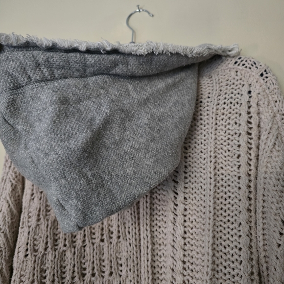 Free People Elan Tierra Cable Knit Hoodie Sweater - Picture 7 of 8